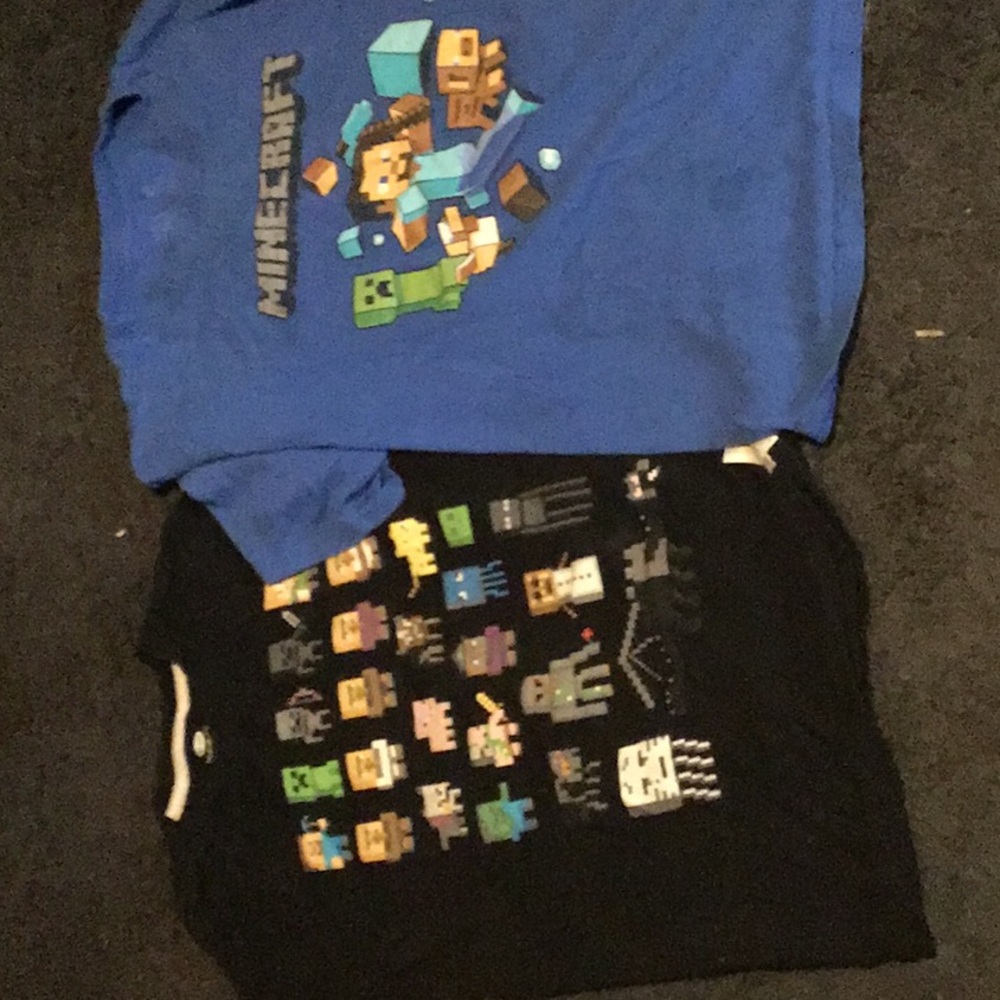 Lot of 2 Minecraft Shirts Size 8